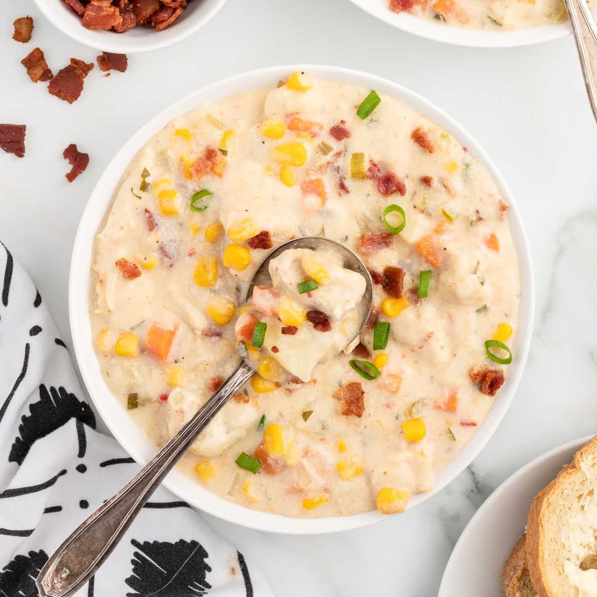 Creamy Chicken Corn Chowder Recipe - Spaceships and Laser Beams