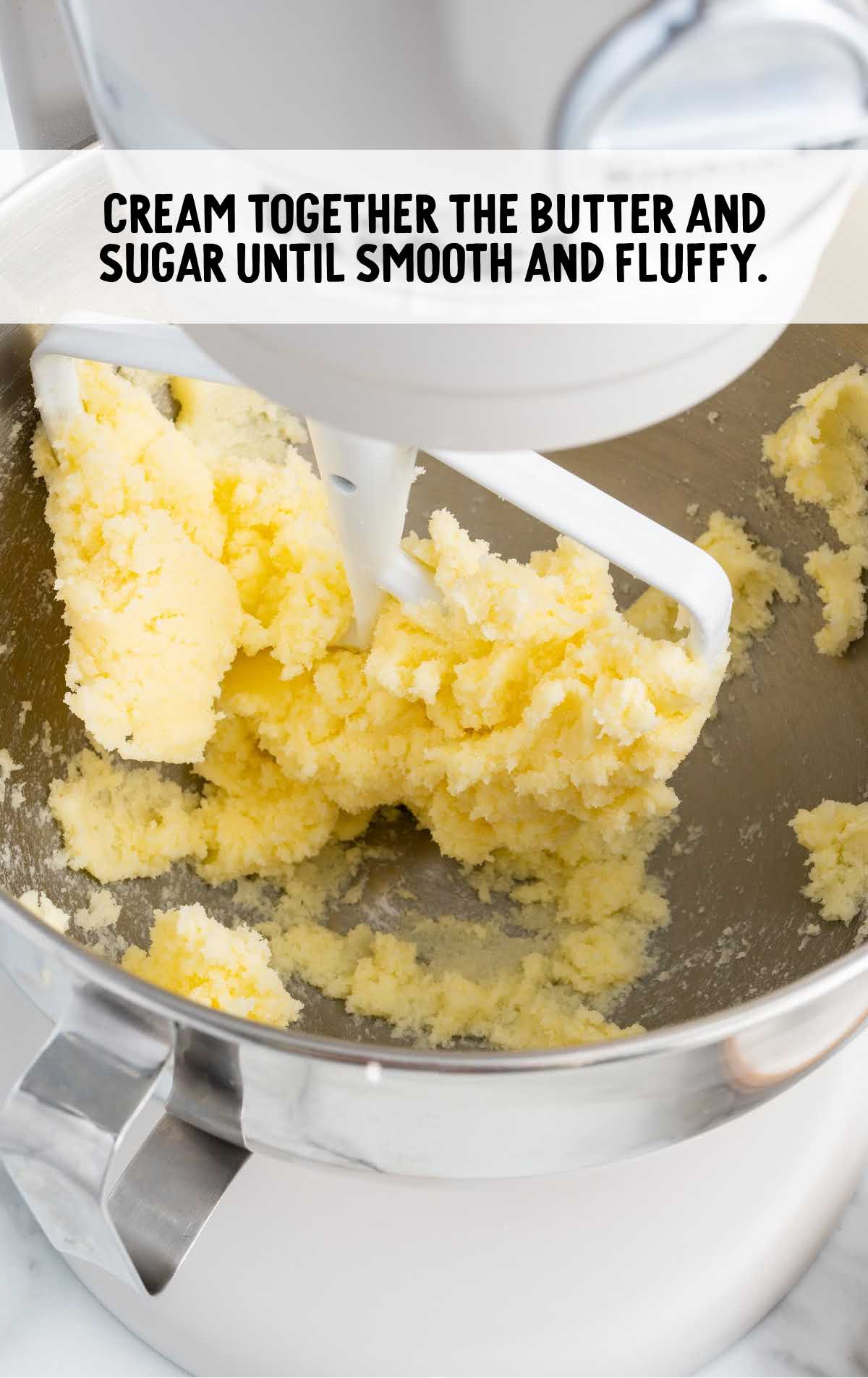butter and sugar combined together
