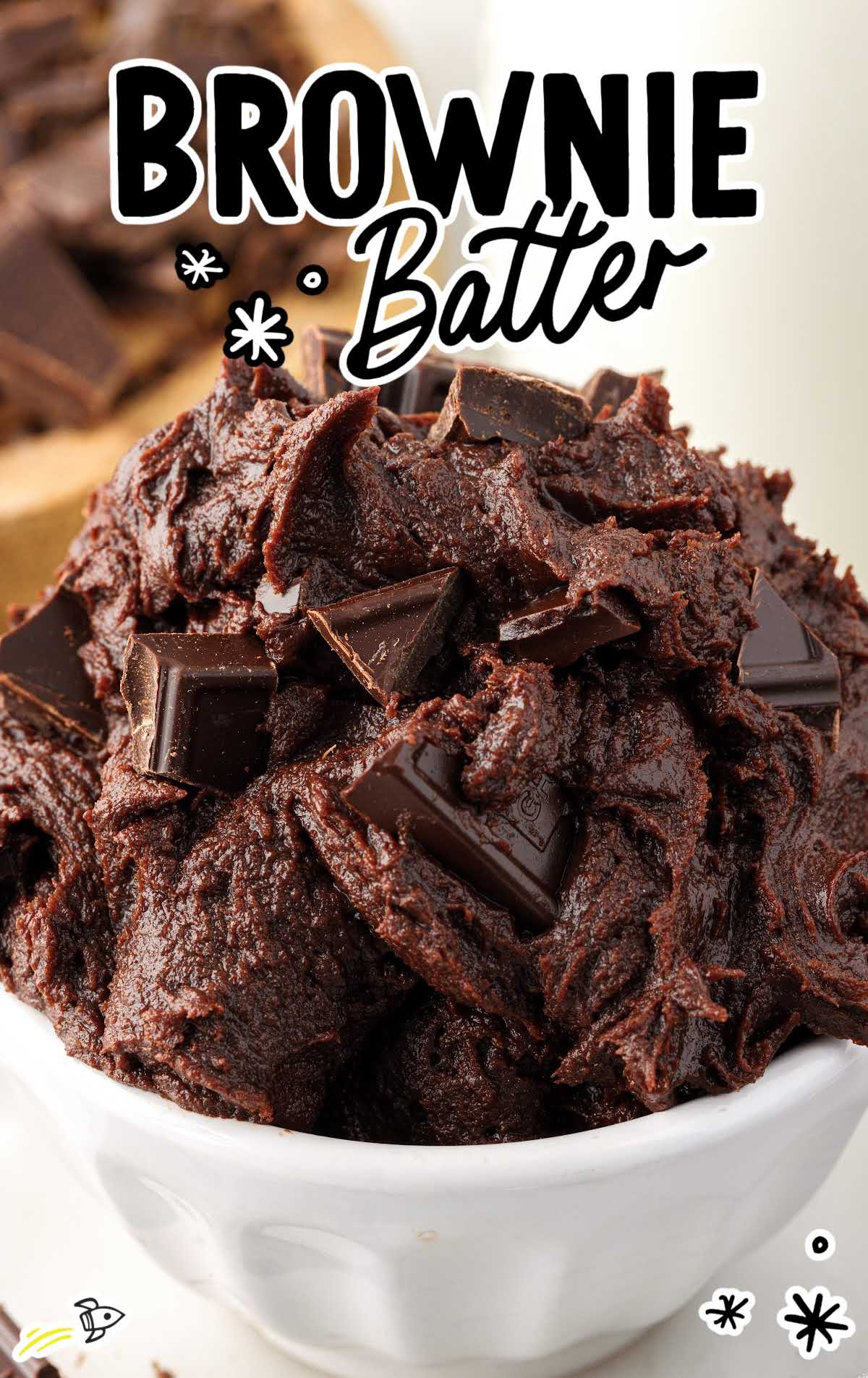 a close-up shot of Brownie Batter in a bowl