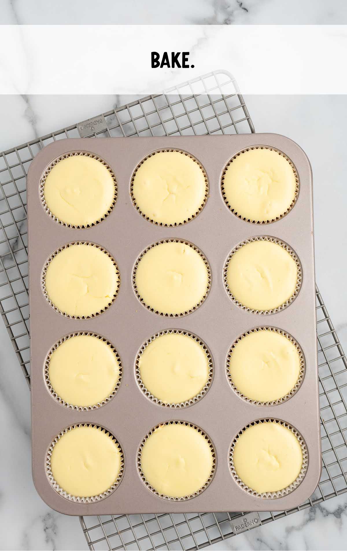 cheesecake baked in a muffin pan