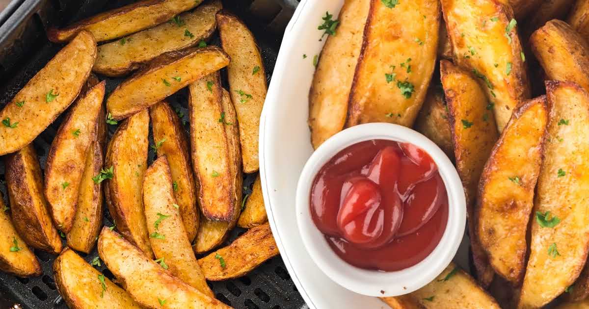 Air Fryer Potato Wedges - Spaceships And Laser Beams