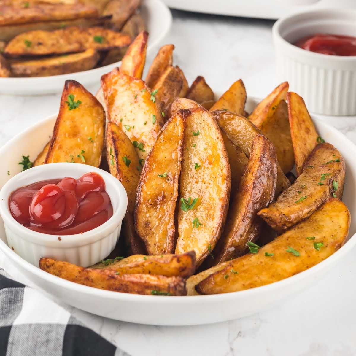 Air Fryer Potato Wedges - Spaceships And Laser Beams