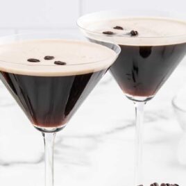 a close-up shot of Espresso Martinis
