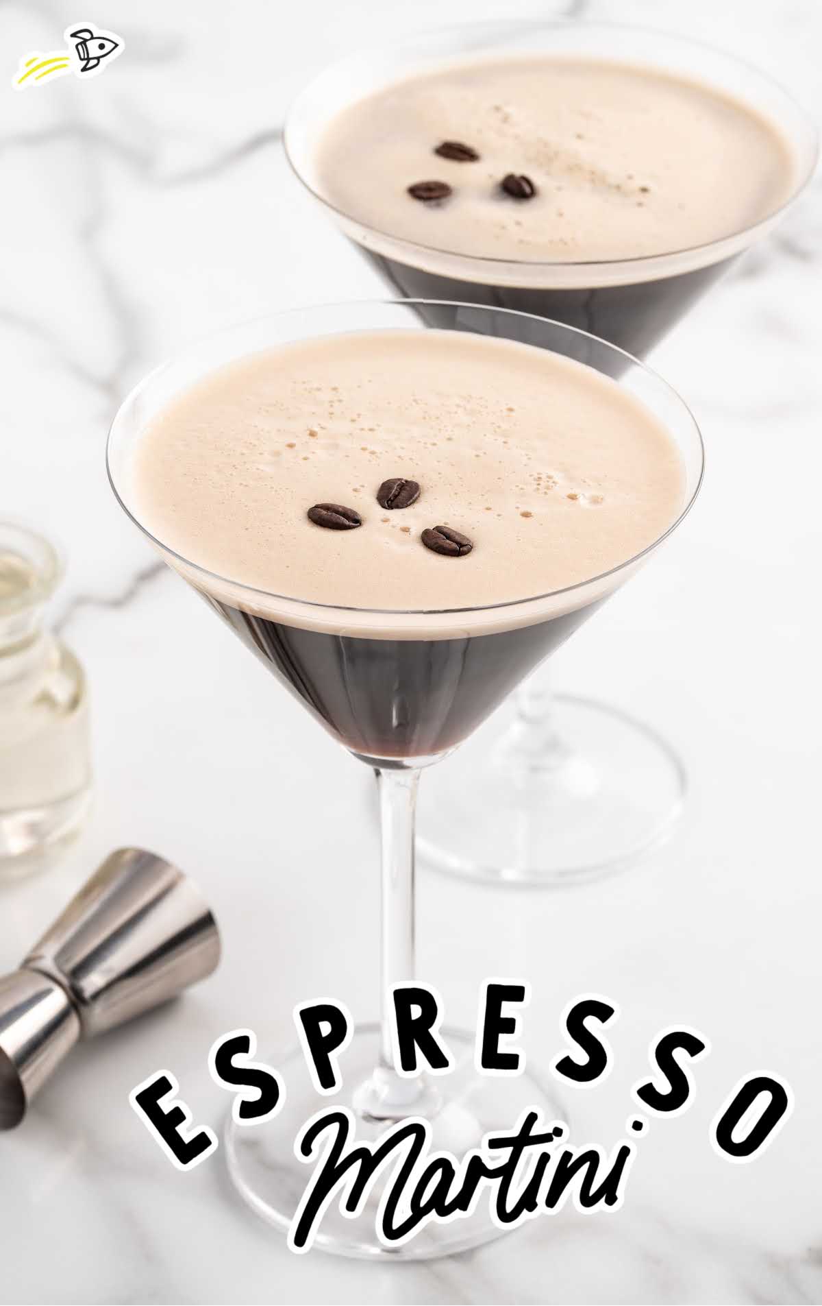 a close-up shot of Espresso Martinis