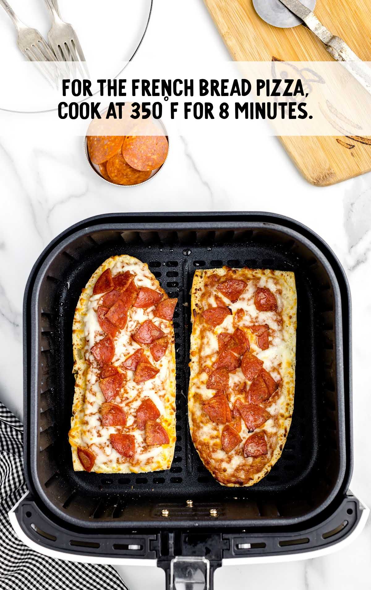French bread pizza in an air fryer