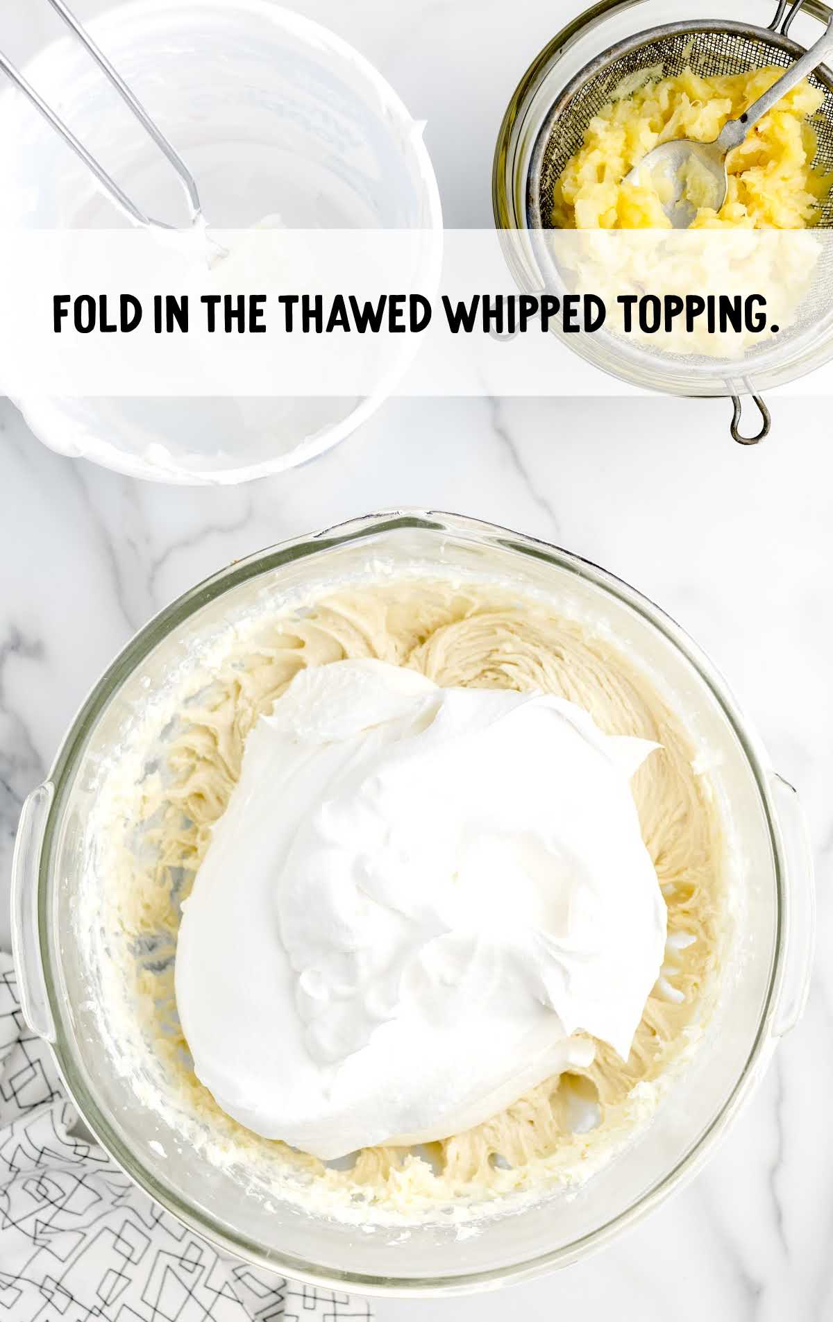 whipped topping folded