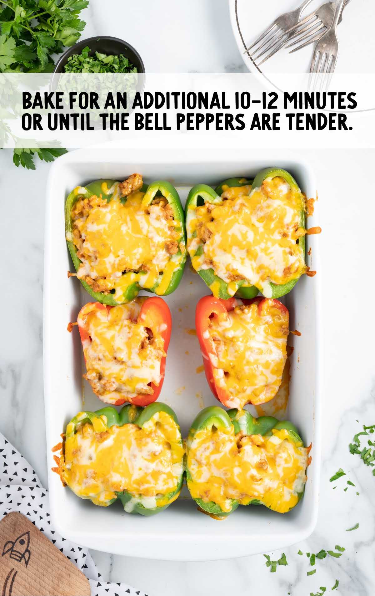 bell peppers baked for additional time
