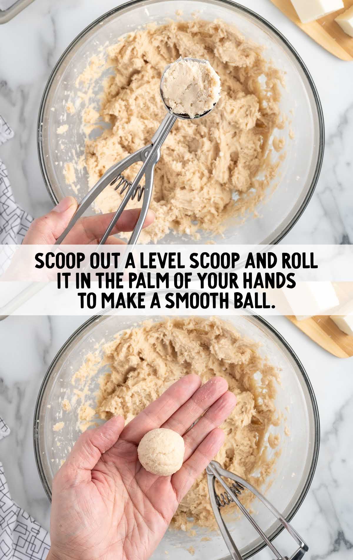 scoop out mixture and roll into a ball