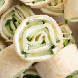 close up shot of a bunch of Pinwheel Sandwiches