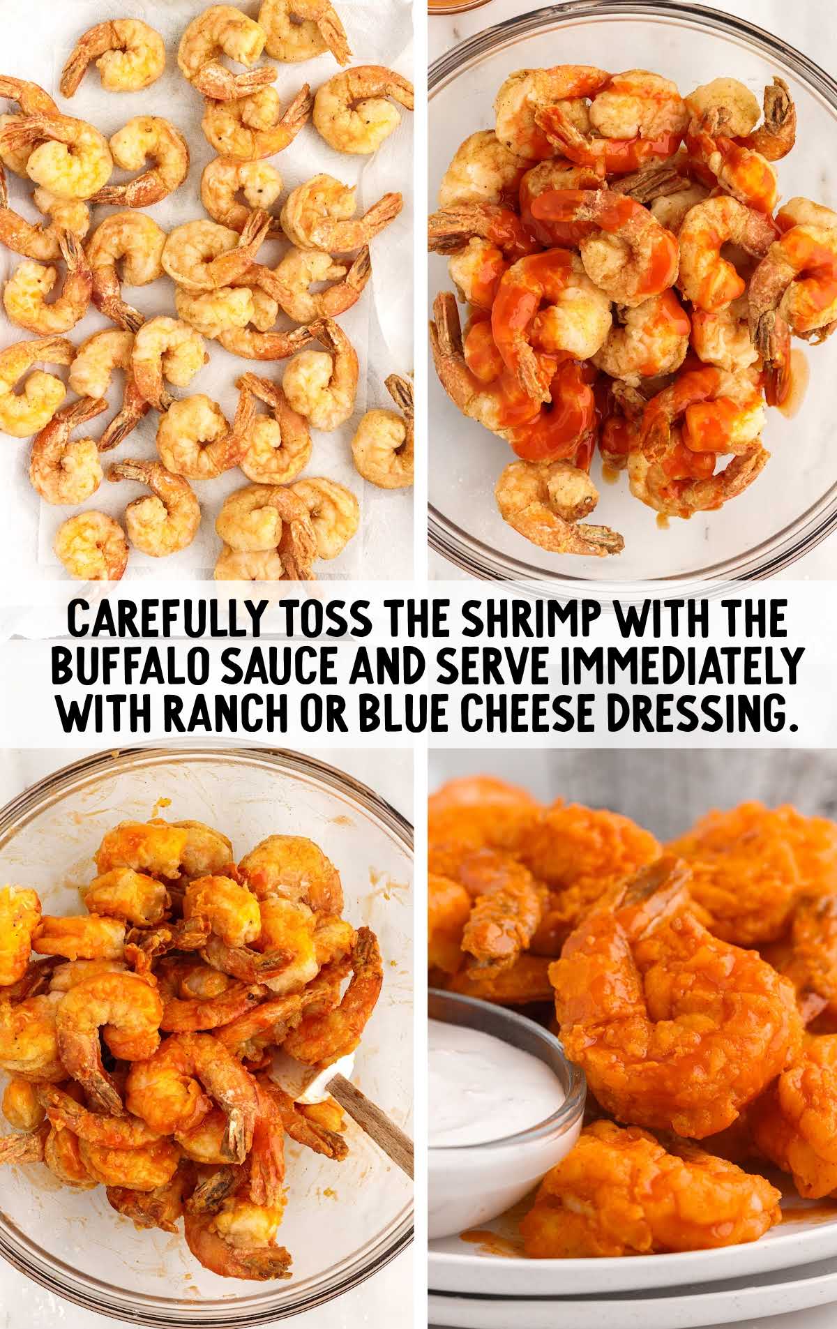 shrimps tossed with the buffalo sauce