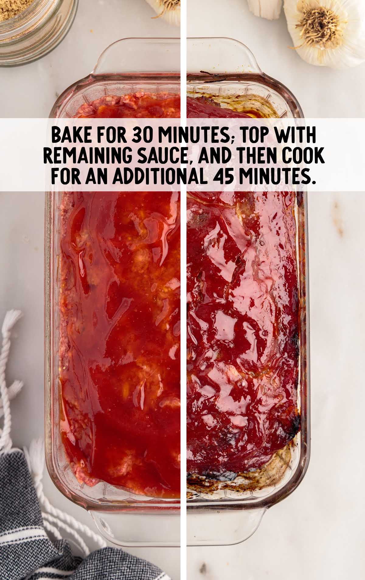 bake meatloaf for 30 minutes
