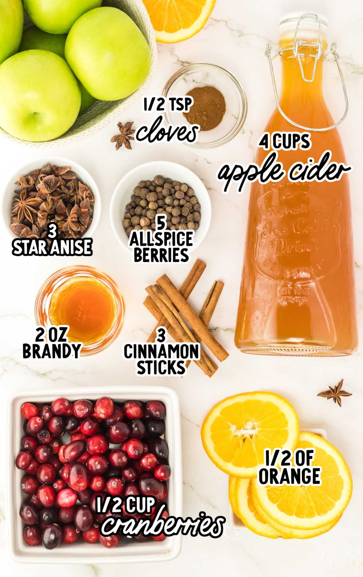 Spiked Apple Cider raw ingredients that are labeled