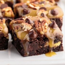 close up shot of a Turtle Brownie