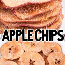 close up shot of a bowl of Apple Chips