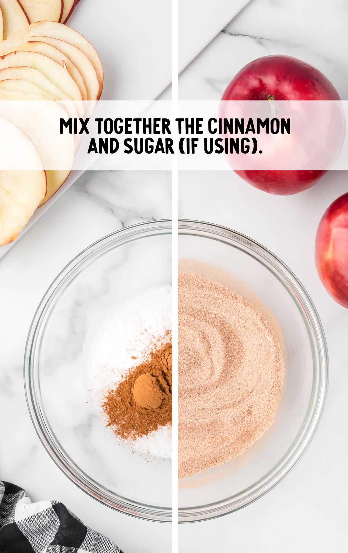 cinnamon and sugar combined in a bowl