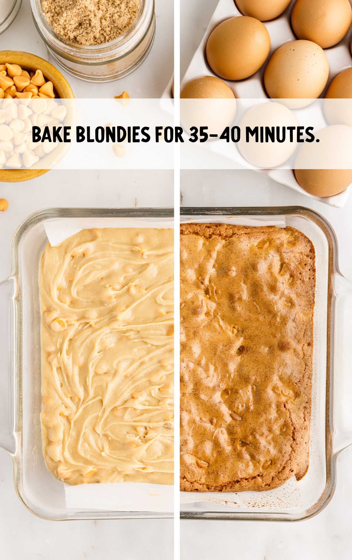 blondies baked for 35-40 minutes