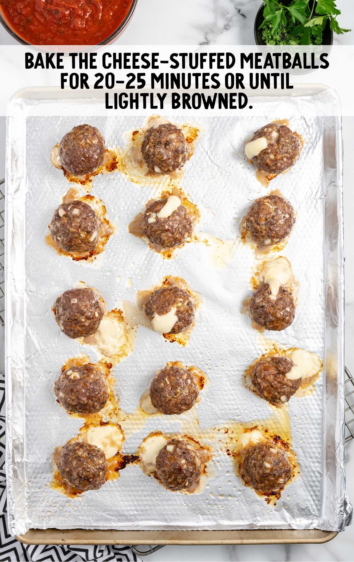 meatballs baked for 20-25 minutes