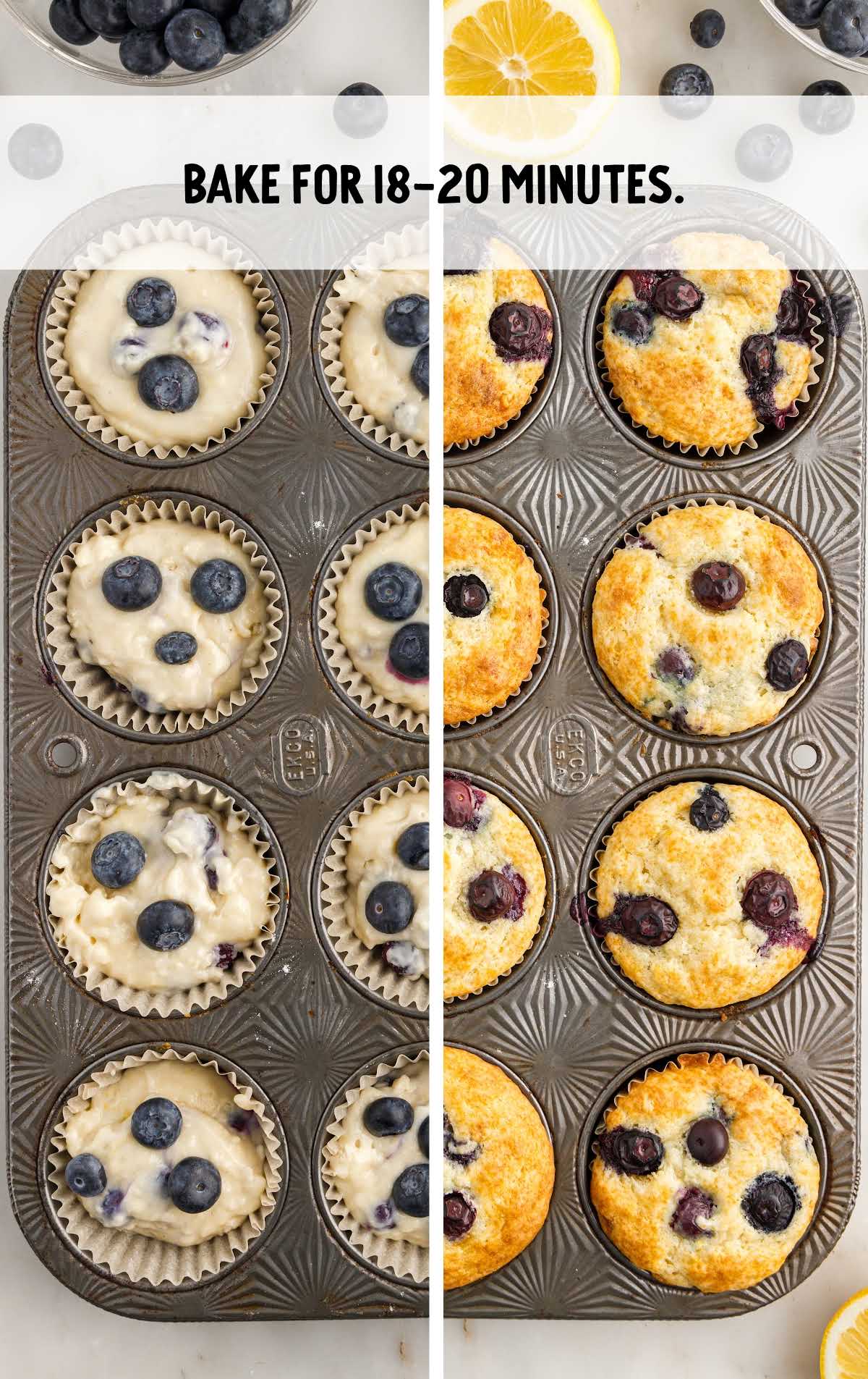 bake muffins for 18-20 minutes