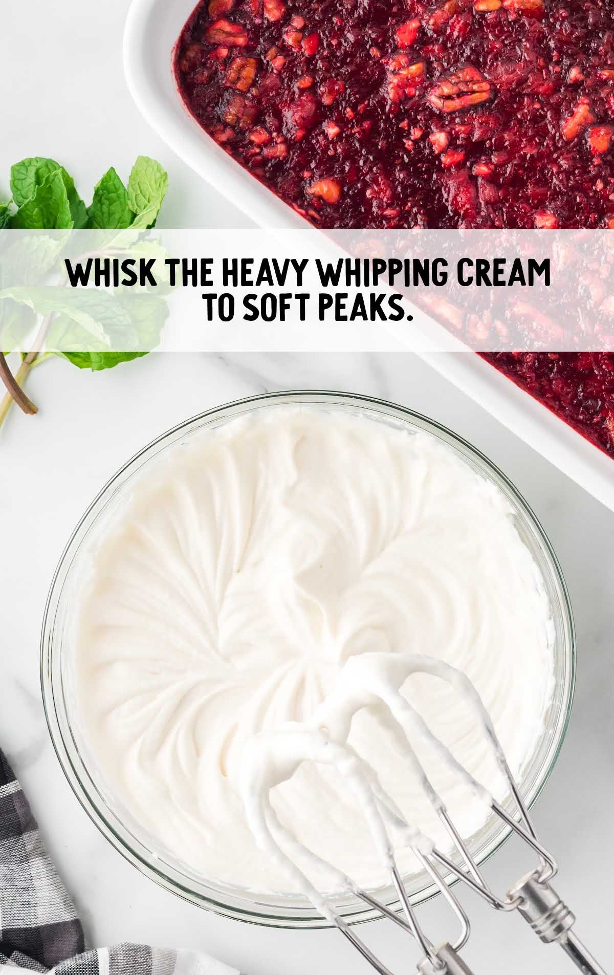 heavy whipped cream whisked