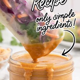 close up shot of Peanut Sauce Recipe in a jar