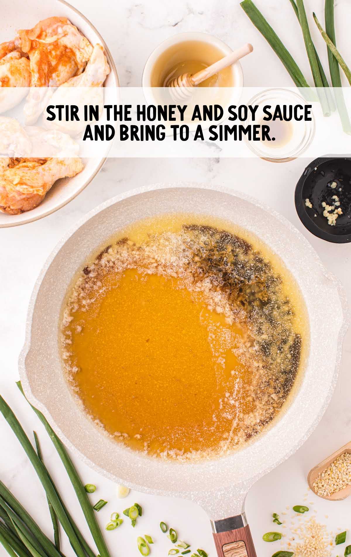 honey and soy sauce stirred together