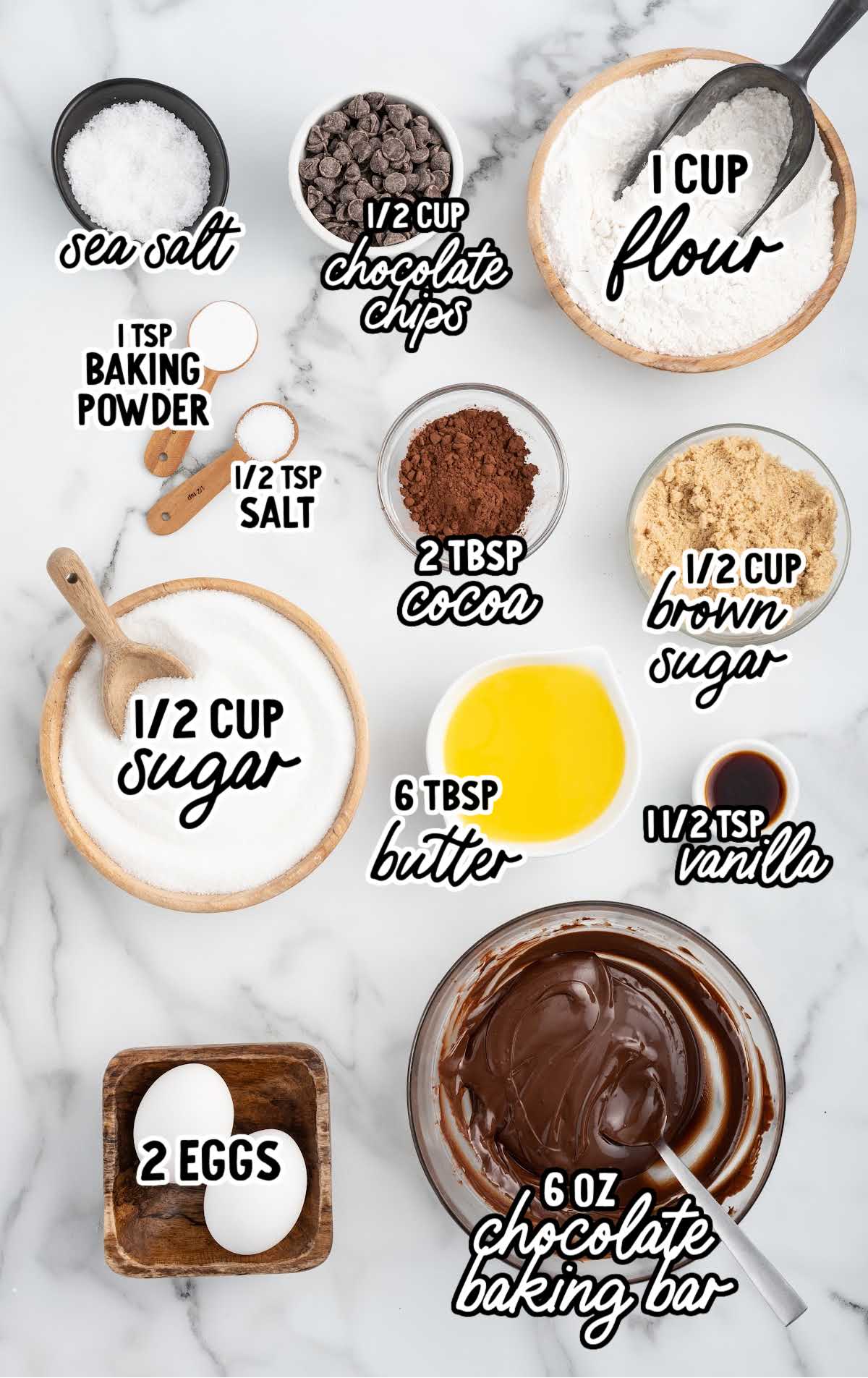 Brownie Cookies raw ingredients that are labeled