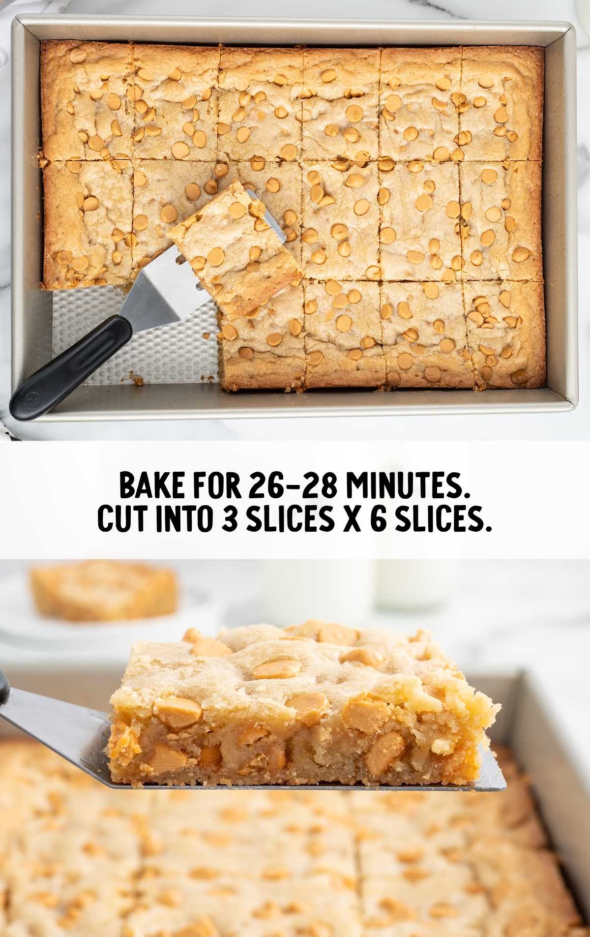 bars baked in a baking dish and then cut into slices