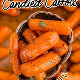 overhead shot of Candied Carrots on a spoon
