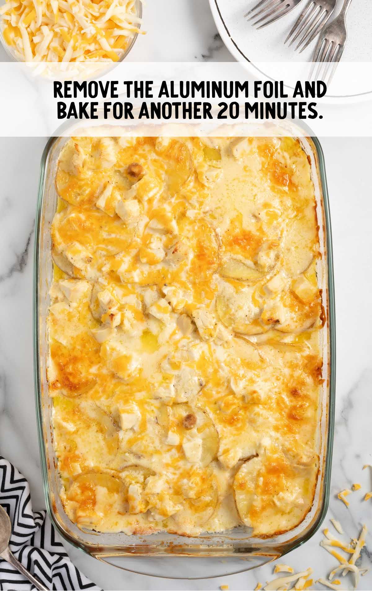 casserole baked in a baking dish