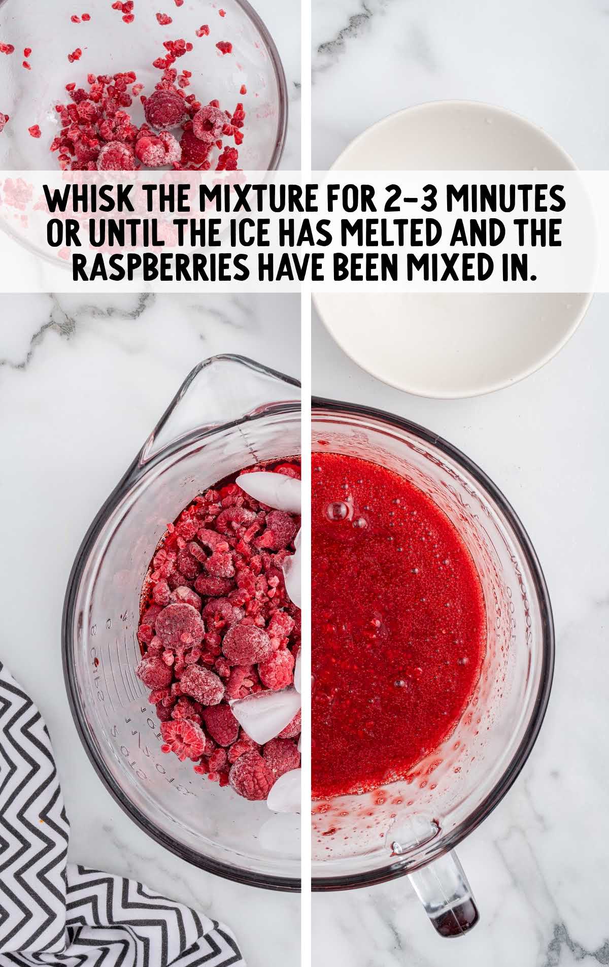 mixture whisked for 2-3 minutes
