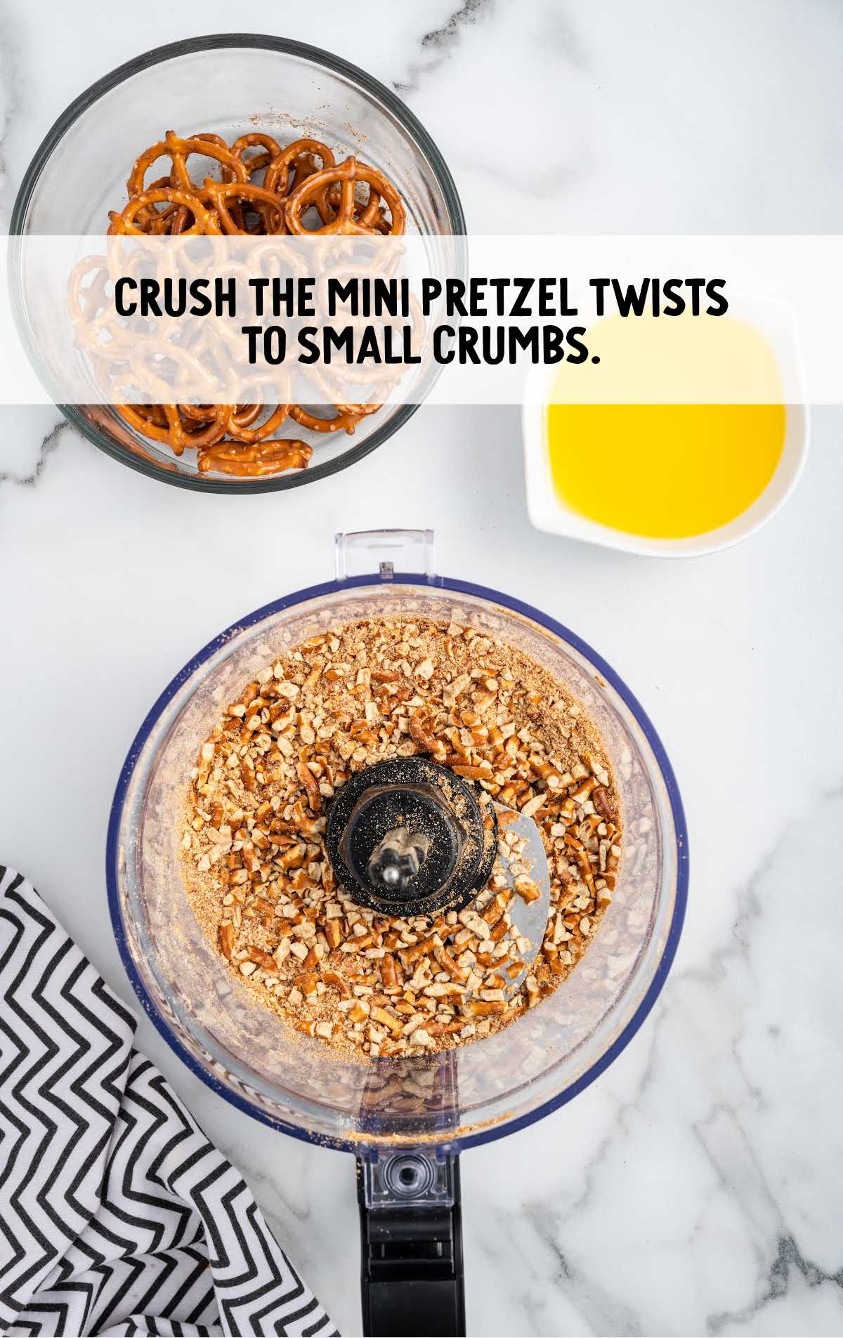 pretzel crushed into crumbs