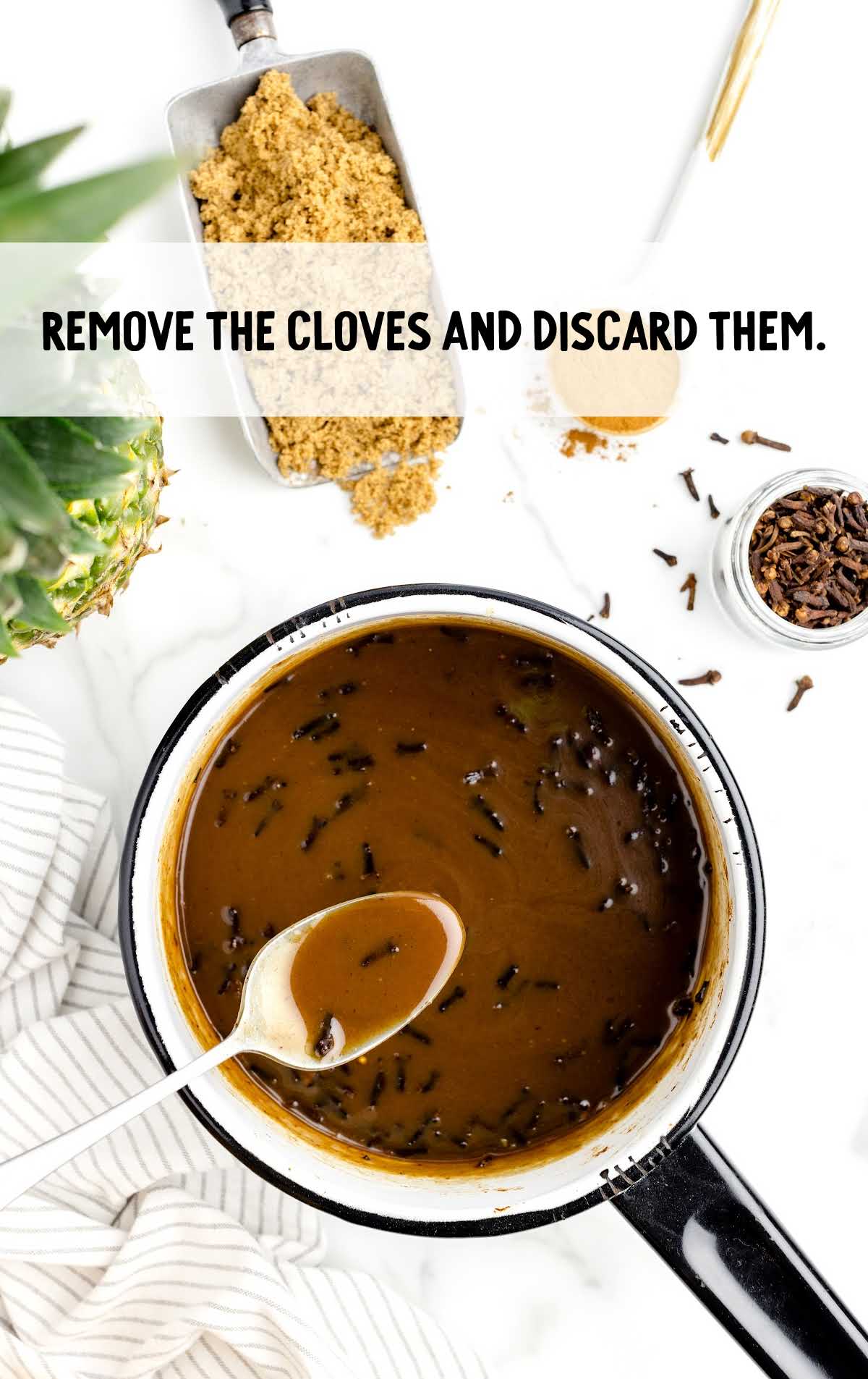 cloves removed from the pot