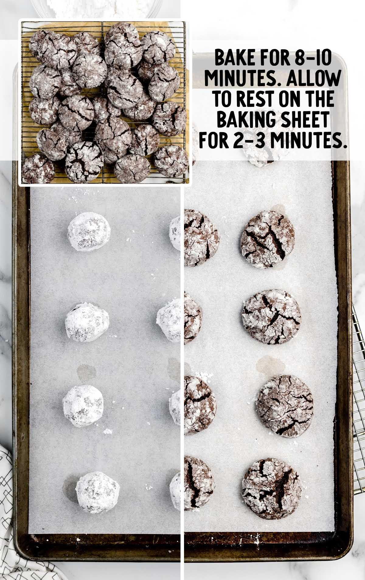 cookies baked on a baking sheet