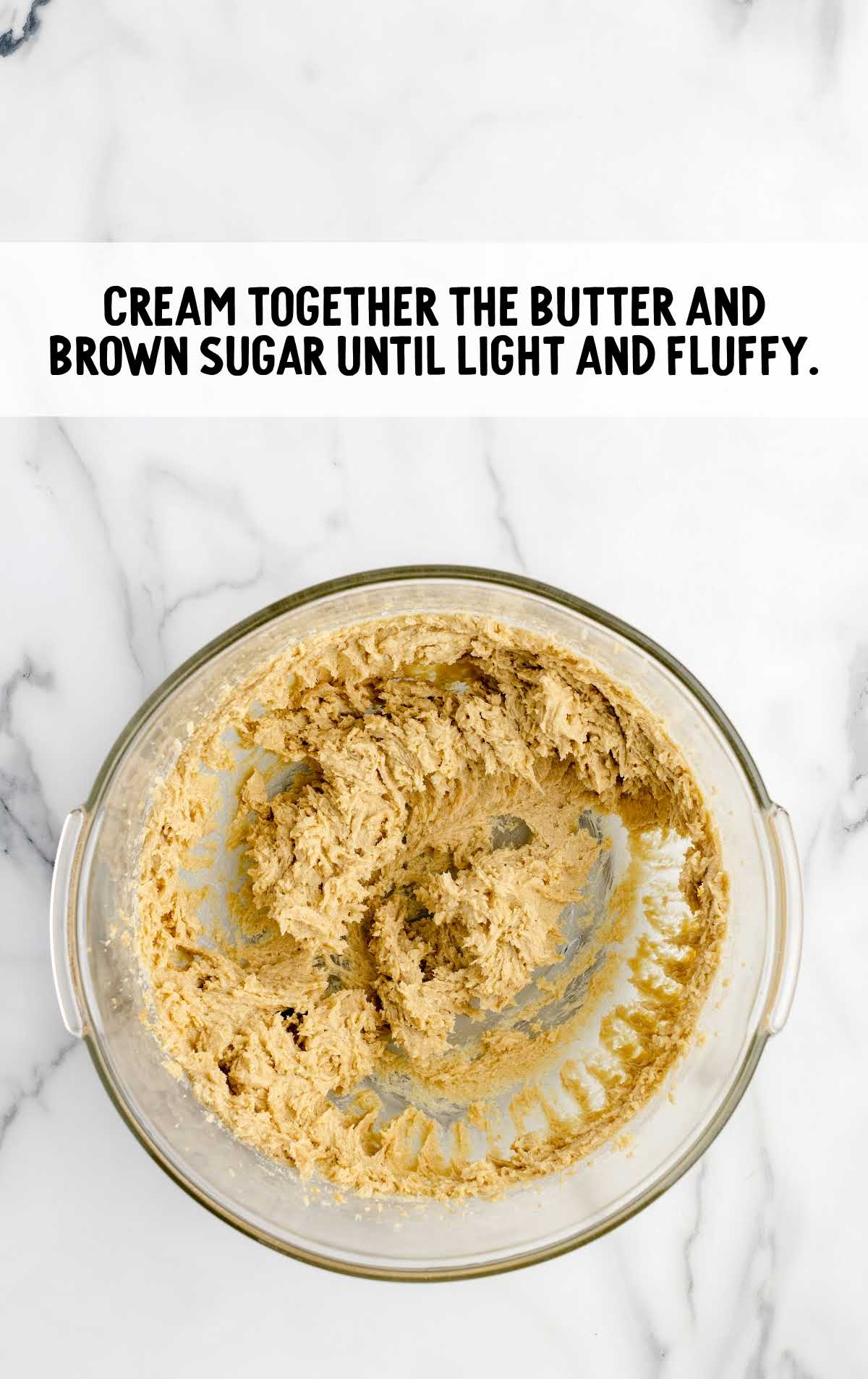 butter and brown sugar blended together until fluffy