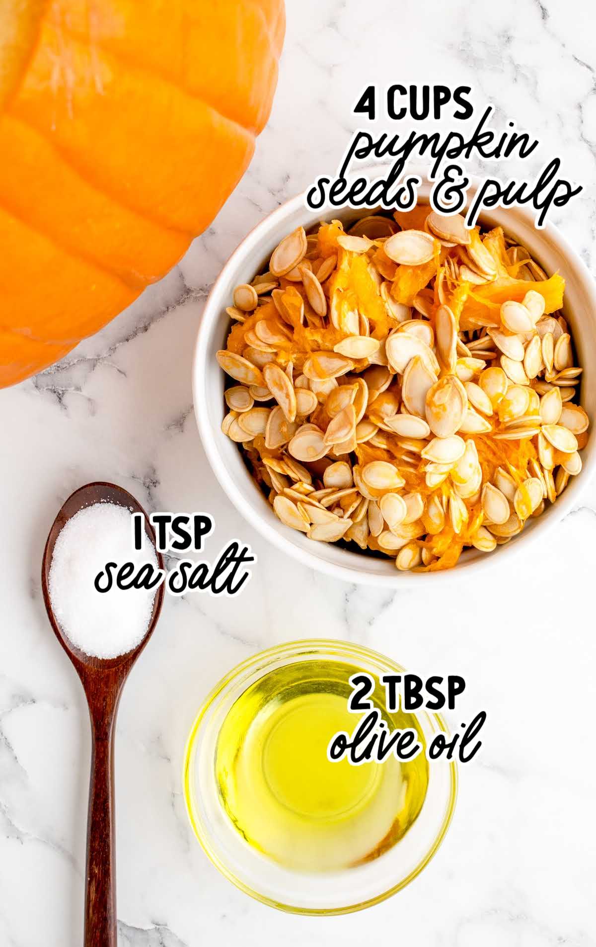 Air Fryer Pumpkin Seeds raw ingredients that are labeled