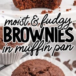 a close upshot of a Brownie Muffin with a bite taken out of it