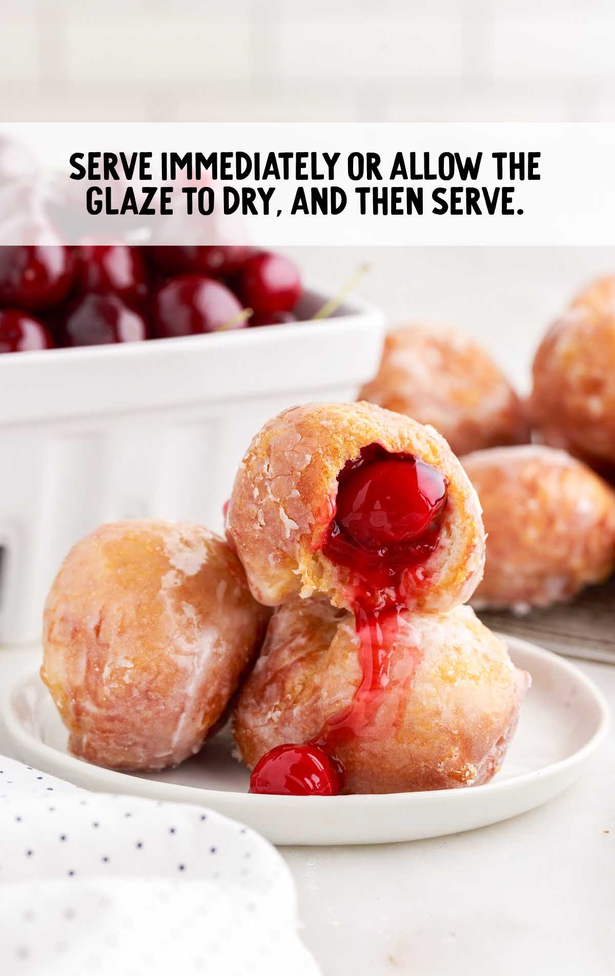 Cherry Pie Bombs on a plate