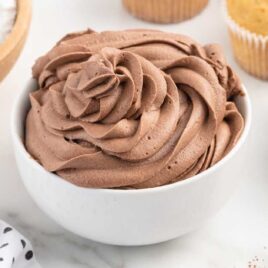 a bowl of Chocolate Whipped Cream