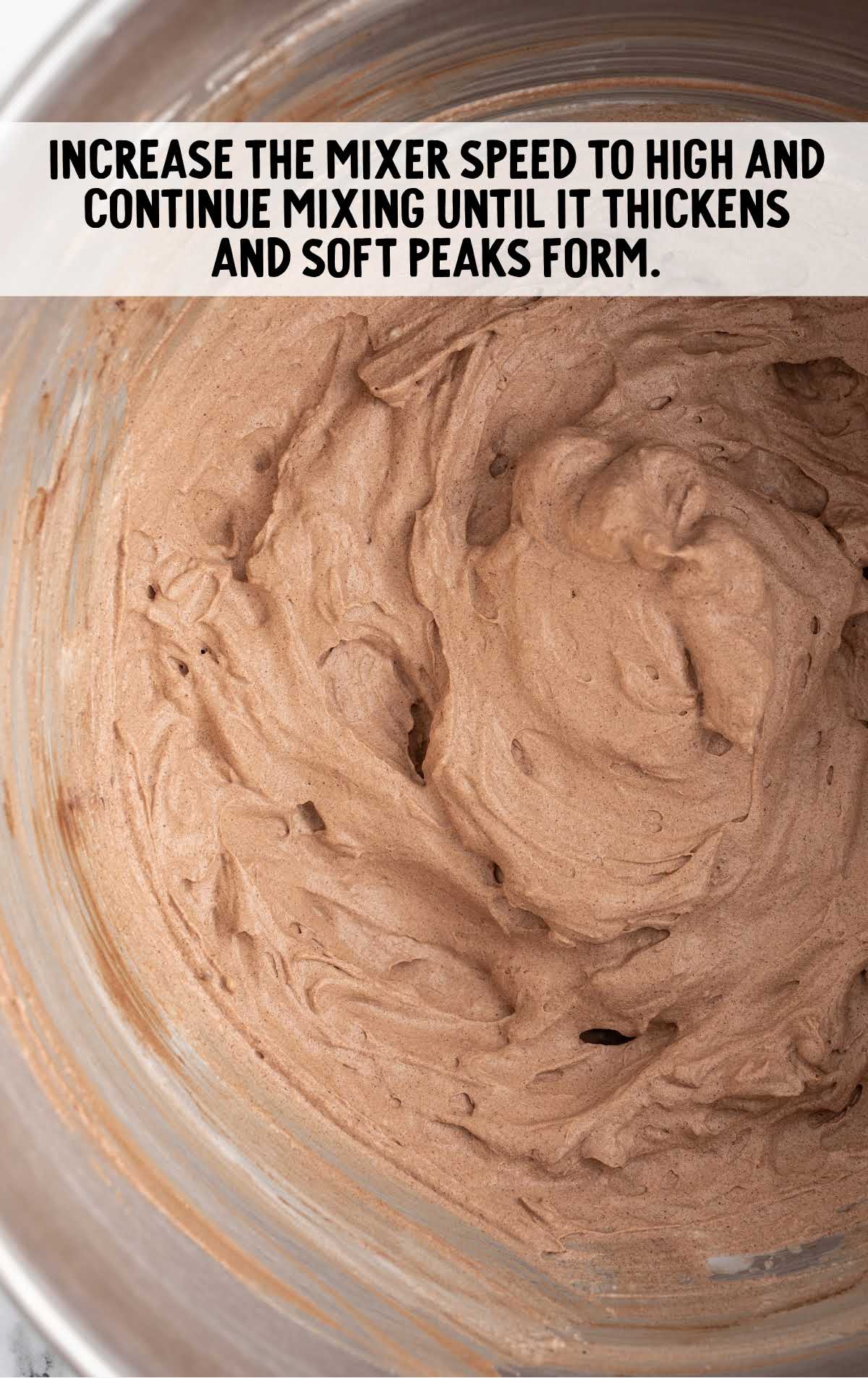 Chocolate Whipped Cream whipped in a bowl