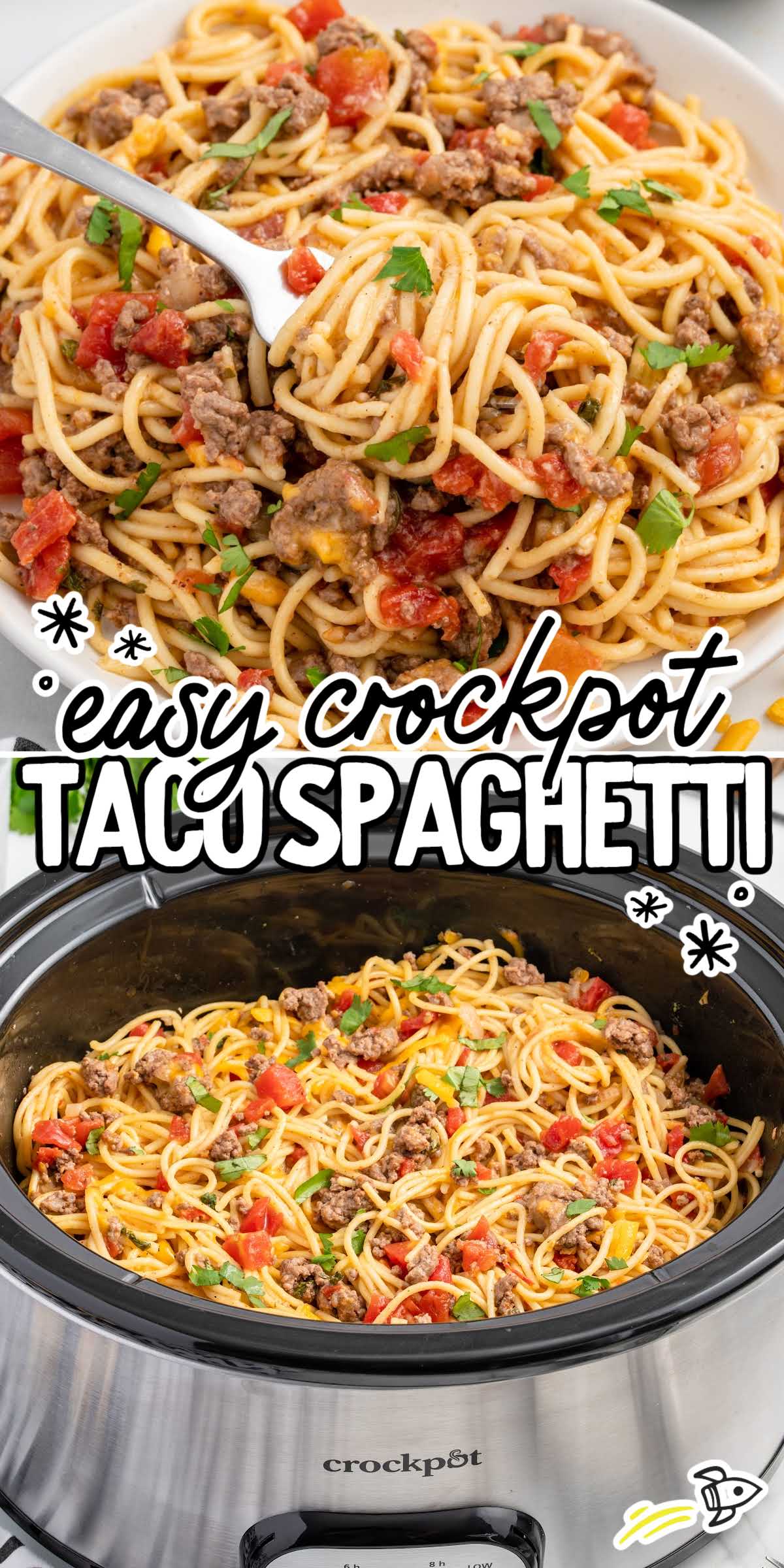 Crockpot Taco Spaghetti - Spaceships and Laser Beams