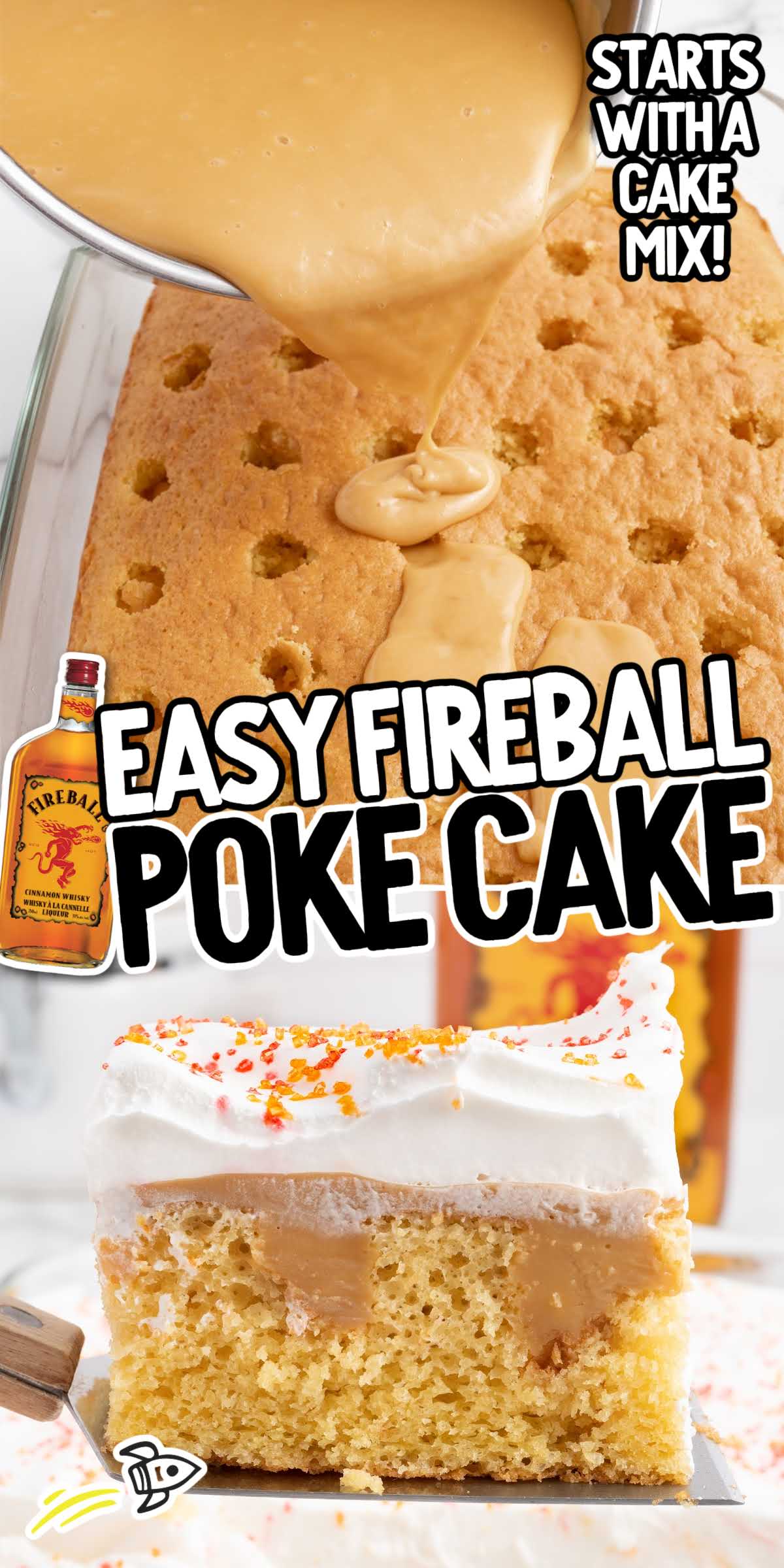 Fireball Poke Cake Spaceships And Laser Beams