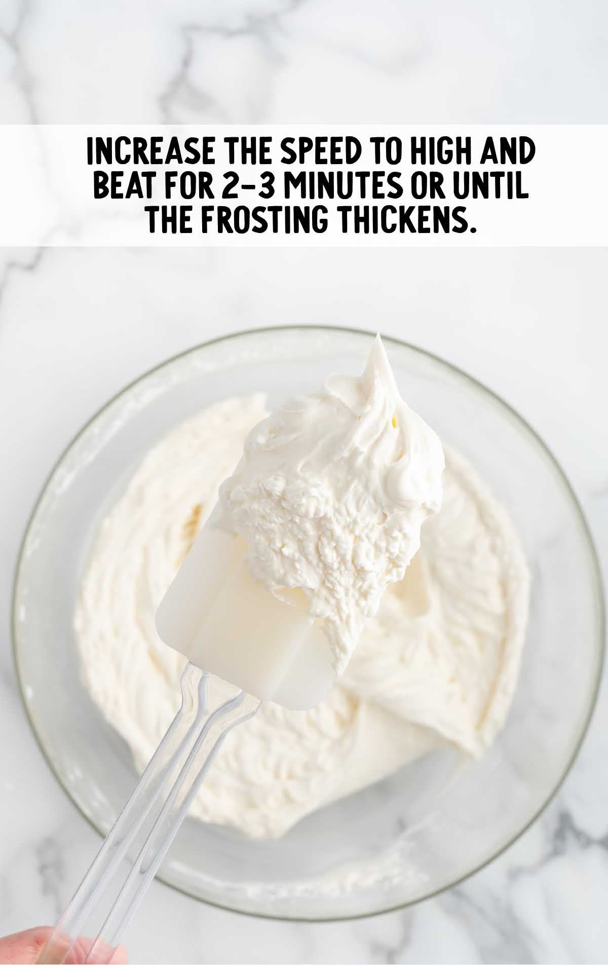 beat frosting until is thickens