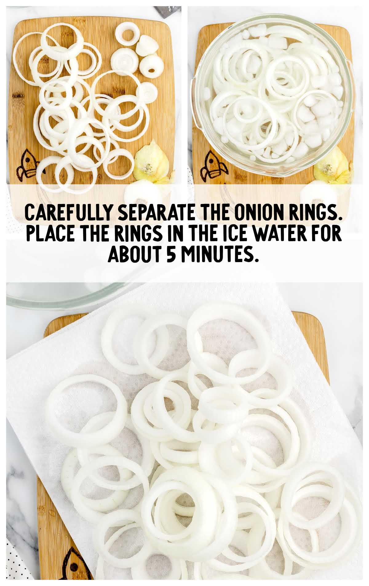onions separated into rings