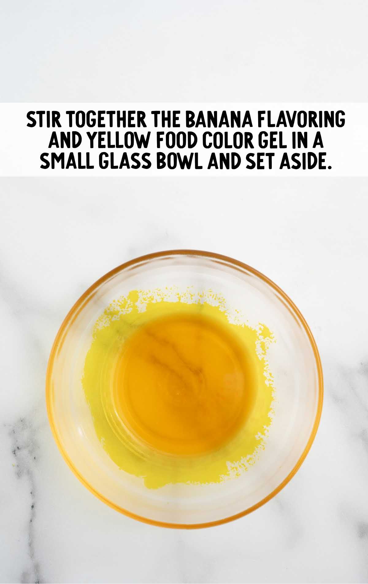 banana flavoring mixed with yellow food coloring