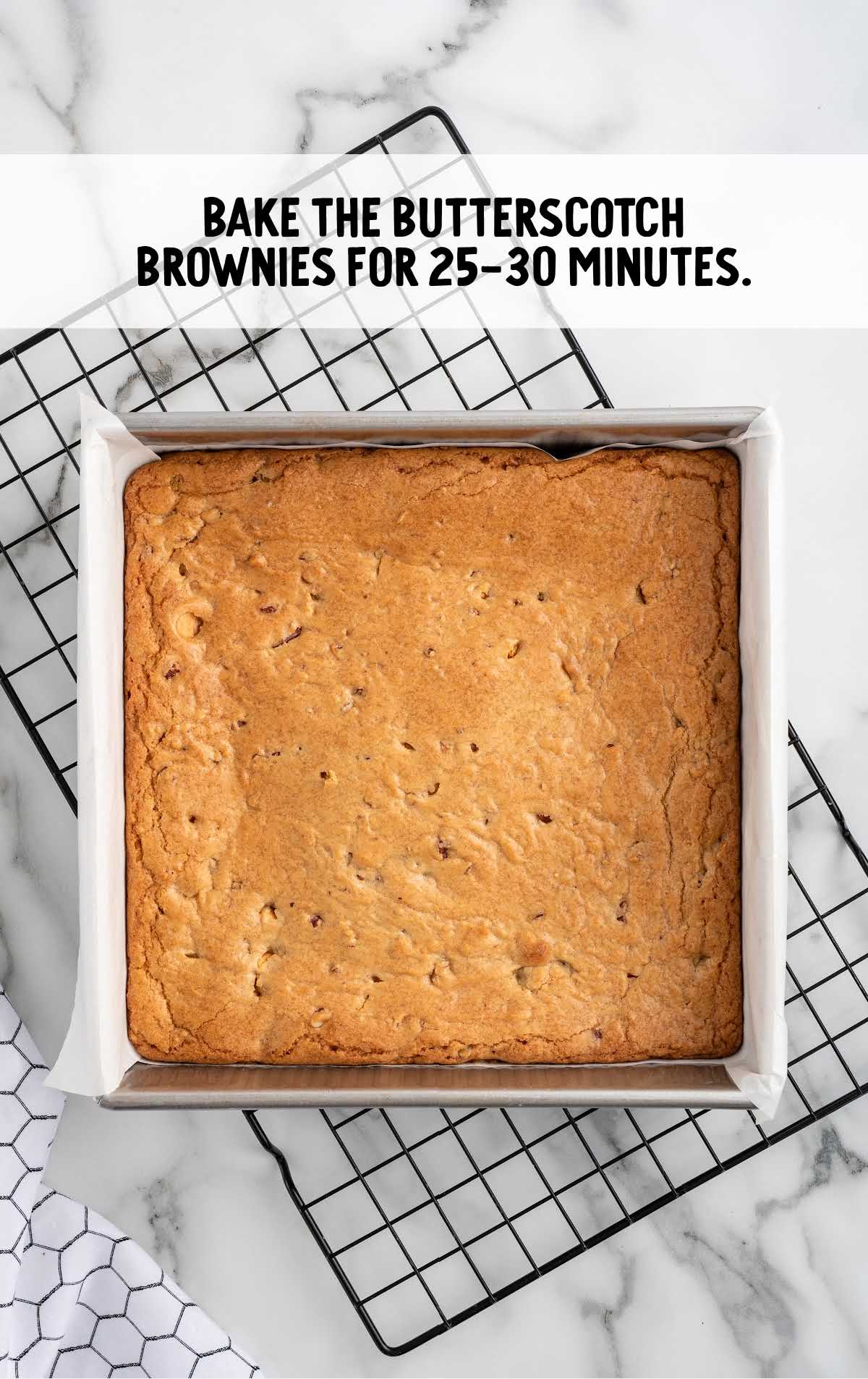 brownies baked in a baking pan