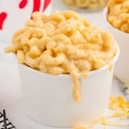 a bowl of Mac and cheese