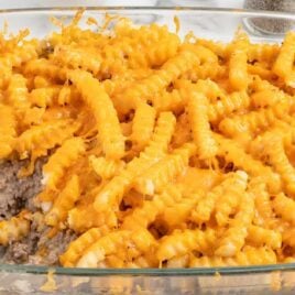 French Fry Casserole in a baking dish