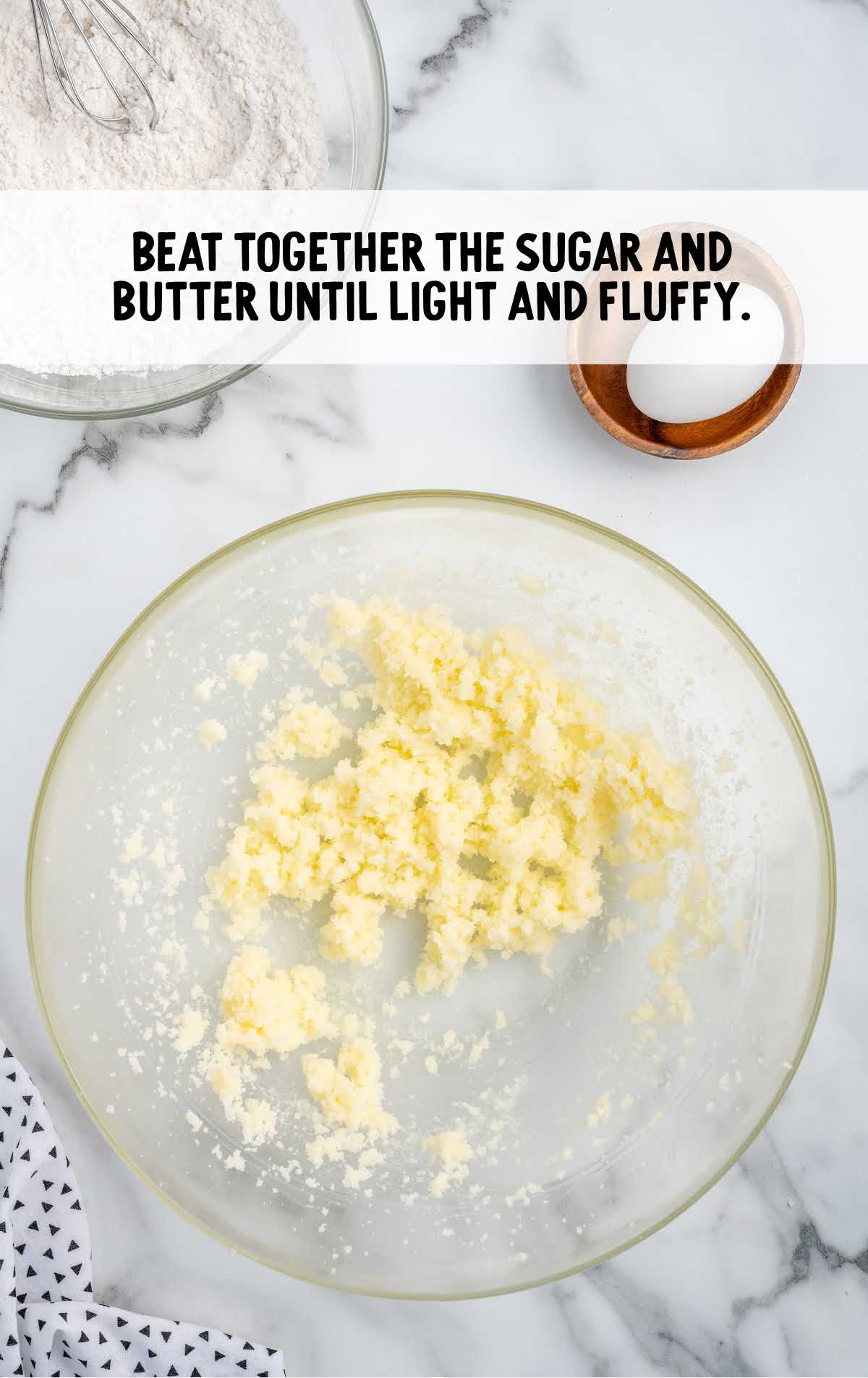 sugar and butter combined in a bowl