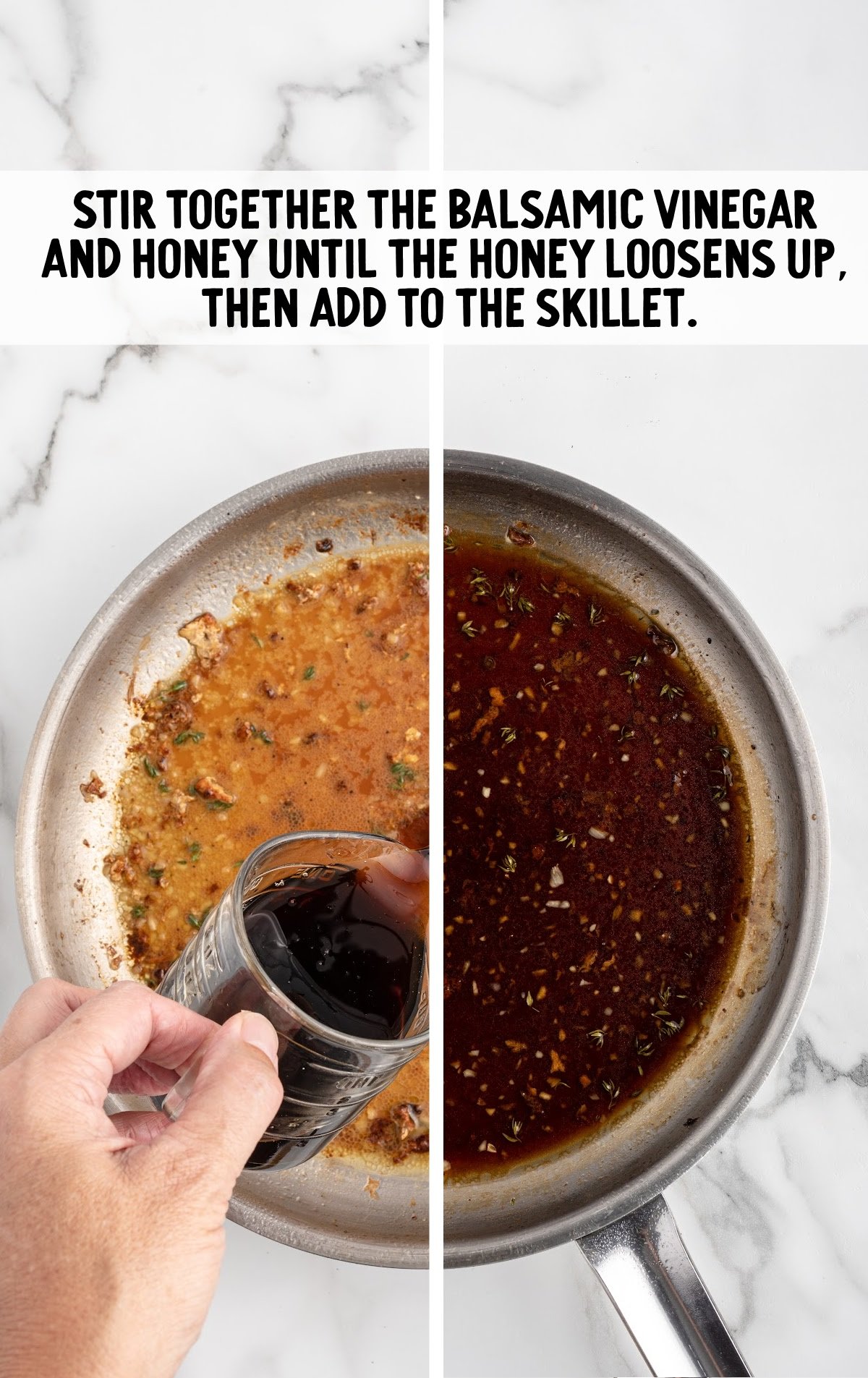 how to make balsamic glaze in a skillet