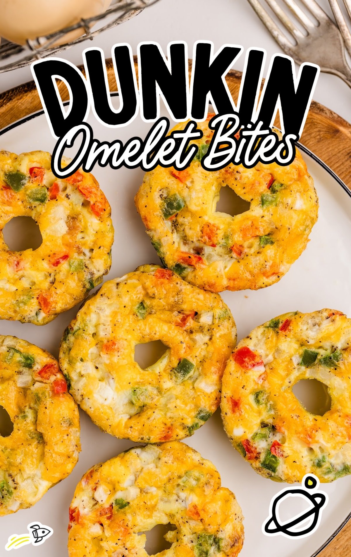 several mini omelet bites on a plate to eat